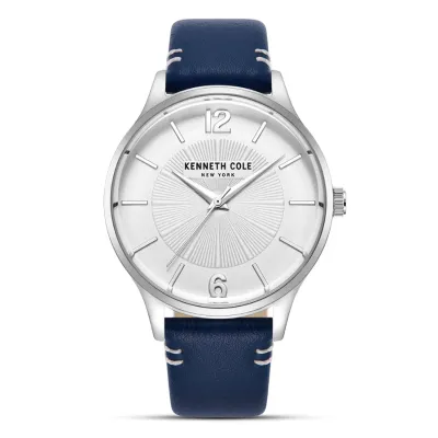 Kenneth Cole White Dial Leather Strap Men's Watch 